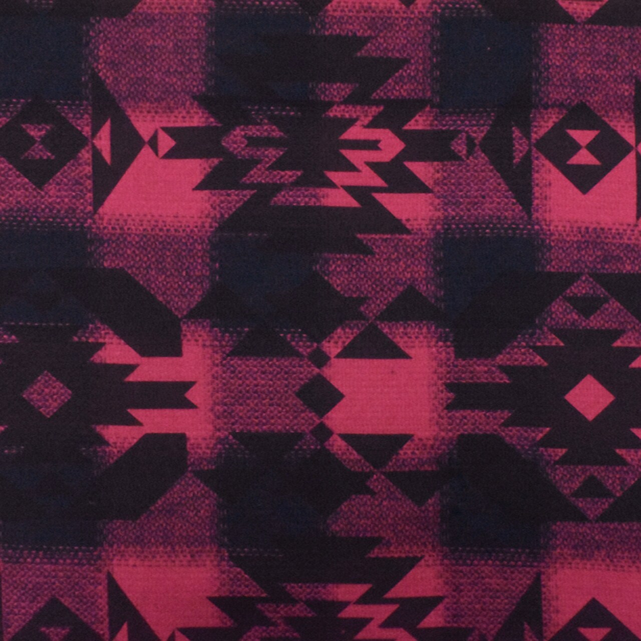 Red-Brown-Navy Tribal Printed Cotton Check Dobby Woven Fabric By the Yard
